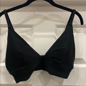 Aerie Black Triangle Swim Top NWT Size L